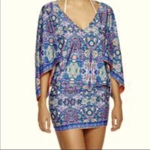Laundry by Shelli segal swim cover up dress boho print women's small